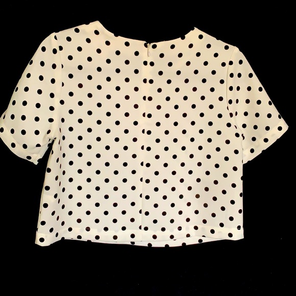 Forever 21 black and white polkadot top - Picture 2 of 2